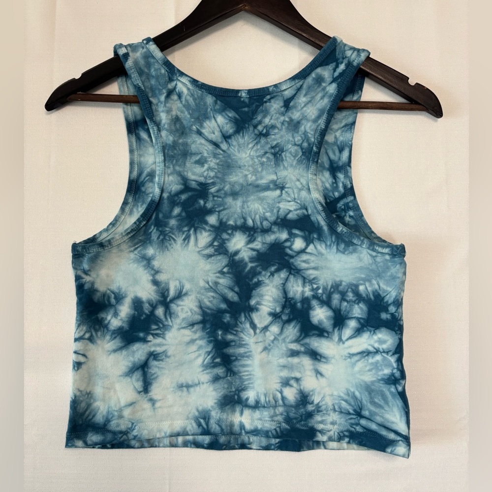 CHAMPION Blue and White Tie-Dye Tank Top Size Medium - Picture 2 of 6